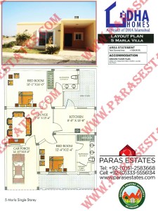 5-Marla DHA Homes Layout Plan