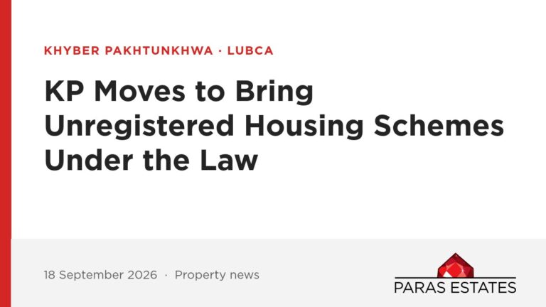 KP Moves to Bring Unregistered Housing Schemes Under the Law